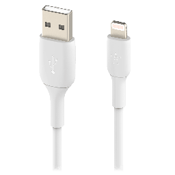 [CAA001BT1MWH] Belkin - Boost Up Charge Usb A To Apple Lightning Cable 3ft - White