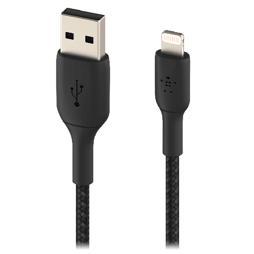 [CAA002BT1MBK] Belkin - Boost Up Charge Usb A To Apple Lightning Braided Cable 3ft - Black