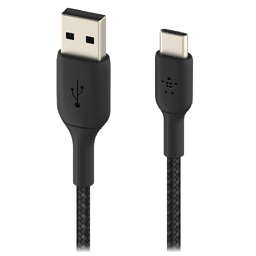 [CAB002BT1MBK] Belkin - Boost Up Charge Usb A To Usb C Braided Cable 3ft - Black