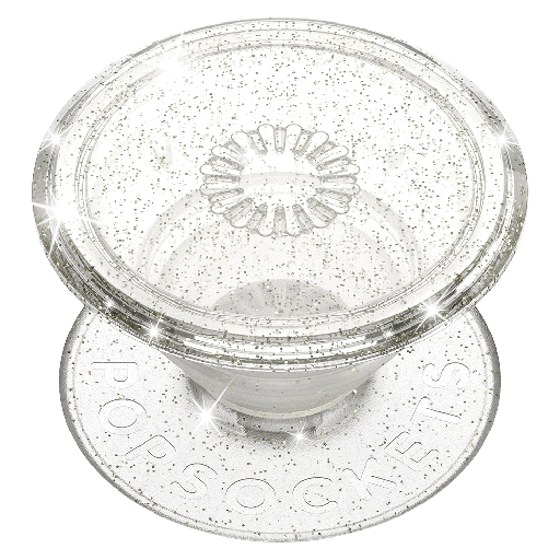 [805149] Popsockets - Popgrip - Clear Glitter Silver