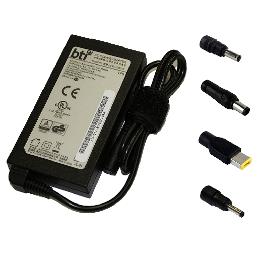 [LEN65W-S-UNIV] Bti - Ac Adapter 65w For Most Lenovo Devices Includes 4 Interchangeable Tips - Not Retail Packaged - Black