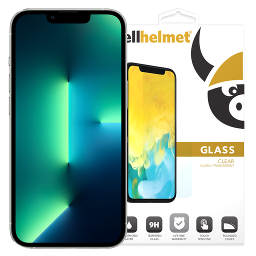 [TEMP-IPHONE-6.1-2021] Cellhelmet - Tempered Glass Screen Protector For Apple Iphone 14  /  13  /  13 Pro - Clear