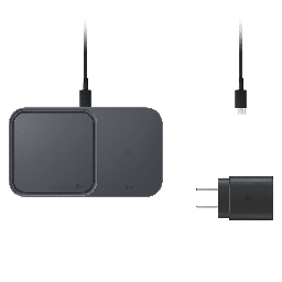 [EP-P5400TBEGUS] Samsung - Dual Fast Wireless Charger 15w With Usb C Cable And Power Head - Gray
