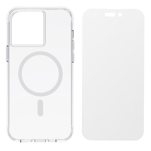 [CM049218] Case-mate - Protection Pack Magsafe Case And Glass Screen Protector For Apple Iphone 14 Pro - Clear