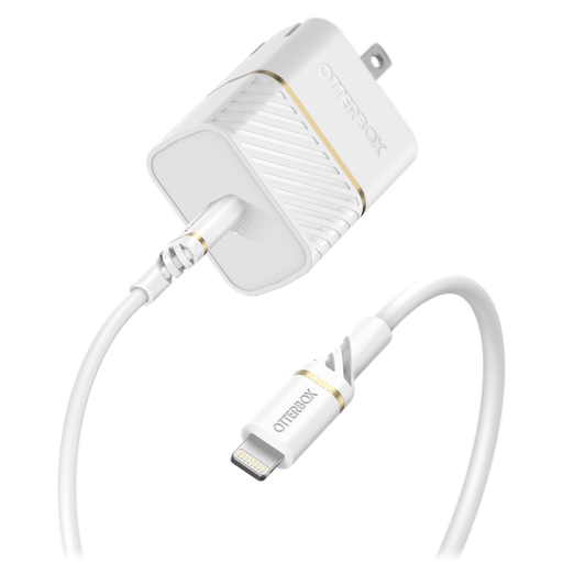 [78-81022] Otterbox - Usb C Pd Wall Charger 20w And Usb C To Apple Lightning Cable 1m - Cloud Dust