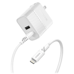 [78-81021] Otterbox - Dual Usb A Port 24w Wall Charger And Usb A To Apple Lightning Cable 1m - Cloud Dream