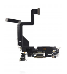 [SP-I14P-CP-PM-GO] Charging Port Flex Cable Compatible For
 IPhone 14 Pro (Premium)(Gold)