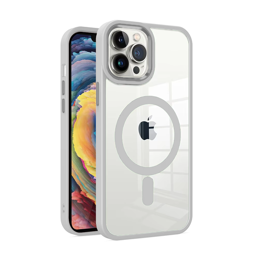 [CS-I13PM-MWC-WH] Metal Wireless Charging Case for iPhone 13 Pro Max - White