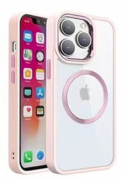 [CS-I14M-MWC-PN] Metal Wireless Charging Case for iPhone 14 Plus -Pink
