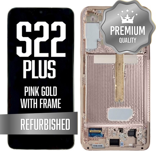 [LCD-S22P-WF-PN] OLED Assembly for Samsung Galaxy S22 Plus With Frame - Pink Gold (Refurbished)