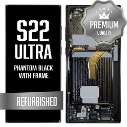 [LCD-S22U-WF-BK] OLED Assembly for Samsung Galaxy S22 Ultra With Frame - Phantom Black (Refurbished)