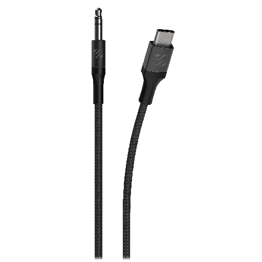 [CAUXB4-SP] Scosche - Braided Usb C To 3.5mm Aux Cable 4ft - Space Gray