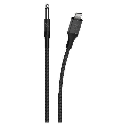 [I3AUXB4SG-SP] Scosche - Braided Apple Lightning To 3.5mm Aux Cable 4ft - Space Gray