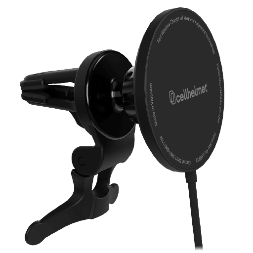 [CHVENT-FC-15W] Cellhelmet - Car Vent Mount With Fast Wireless Charging Pad 15w - Black