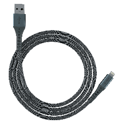 [ACABMFISTE10VNV] Ventev - Chargesync Alloy Usb A To Apple Lightning Cable 10ft - Steel Gray