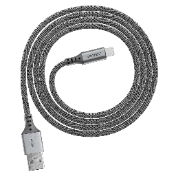 [ACABMFISTEVNV] Ventev - Chargesync Alloy Usb A To Apple Lightning Cable 4ft - Steel Gray