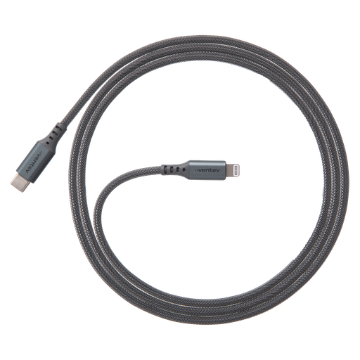[AC4-STL256514] Ventev - Chargesync Alloy Usb C To Apple Lightning Cable 4ft - Steel