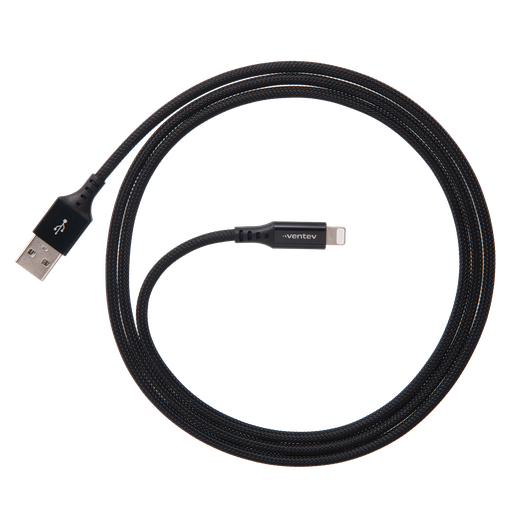 [AC4-BLK256515] Ventev - Chargesync Alloy Usb A To Apple Lightning Cable 4ft - Black