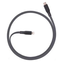 [FC3-GRY256524] Ventev - Chargesync Flat Usb C To Apple Lightning Cable 3ft - Gray