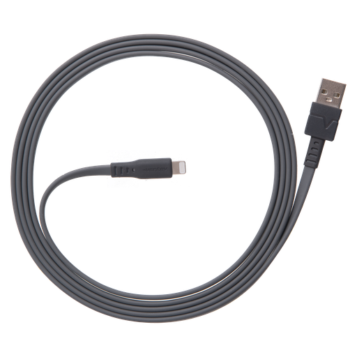 [FC6-GRY256526] Ventev - Chargesync Flat Usb A To Apple Lightning Cable 6ft - Gray