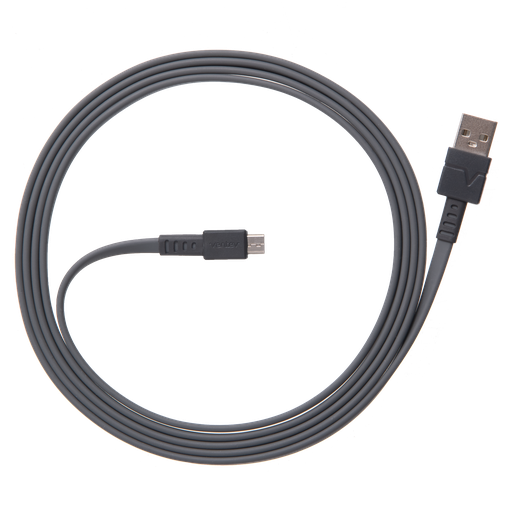 [FC6-GRY256528] Ventev - Chargesync Flat Usb A To Micro Cable 6ft - Gray