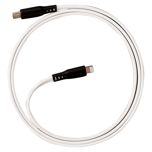 [FC6-WHT256530] Ventev - Chargesync Flat Usb C To Apple Lightning Cable 6ft - White