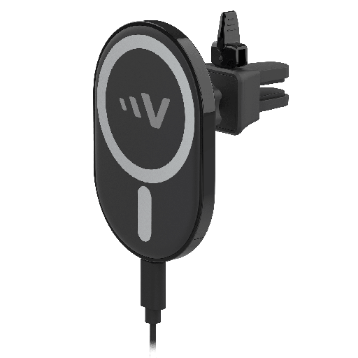 [MCMNT-CAR257463] Ventev - 15w Magnetic Wireless Car Charger Mount - Black