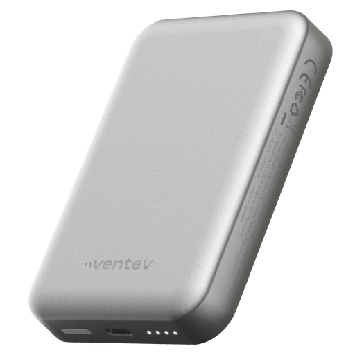 [MCBAT-5K257464] Ventev - Portable Magnetic Battery 5000 Mah - Gray