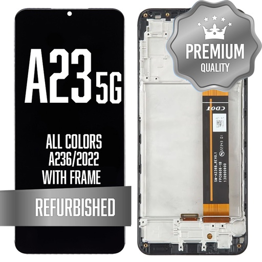 [LCD-A236-WF-BK] LCD Assembly for Galaxy A23 5G (A236U/B North American U/B Version / 2022) with Frame - All Colors (Premium/Refurbished)