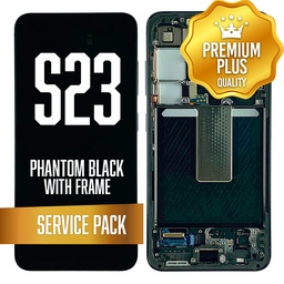 [LCD-S23-WF-SP-BK] OLED Assembly for Samsung Galaxy S23 With Frame - Phantom Black (Service Pack)