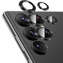 [TG-S23U-RCL-BK] Ring Camera Lens w/HD Tempered Glass for Samsung S23 Ultra (Black)