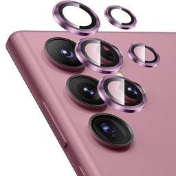 [TG-S22U-RCL-BU] Ring Camera Lens w/HD Tempered Glass for Samsung S22 Ultra (Burgundy)