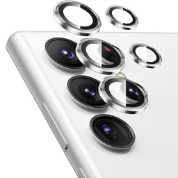 [TG-S22U-RCL-WH] Ring Camera Lens w/HD Tempered Glass for Samsung S22 Ultra (White)