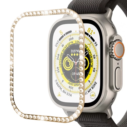 [TG-IWU-DTG-GO] Diamond Tempered Glass for Apple Watch Ultra (Gold) (1 Pc)
