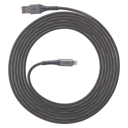 [AC10-STL256517] Ventev - Chargesync Alloy Usb A To Apple Lightning Cable 10ft - Steel