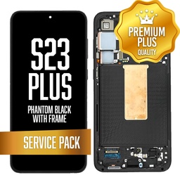 [LCD-S23P-WF-SP-BK] OLED Assembly for Samsung Galaxy S23 Plus With Frame - Phantom Black (Service Pack)