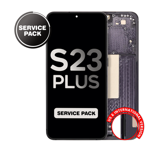 [LCD-S23P-WF-SP-BK] OLED Assembly for Samsung Galaxy S23 Plus (S916) with Frame - Phantom Black (Service Pack)