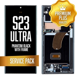 [LCD-S23U-WF-SP-BK] OLED Assembly for Samsung Galaxy S23 Ultra With Frame - Phantom Black (Service Pack)