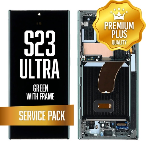 [LCD-S23U-WF-SP-GR] OLED Assembly for Samsung Galaxy S23 Ultra With Frame - Green (Service Pack)