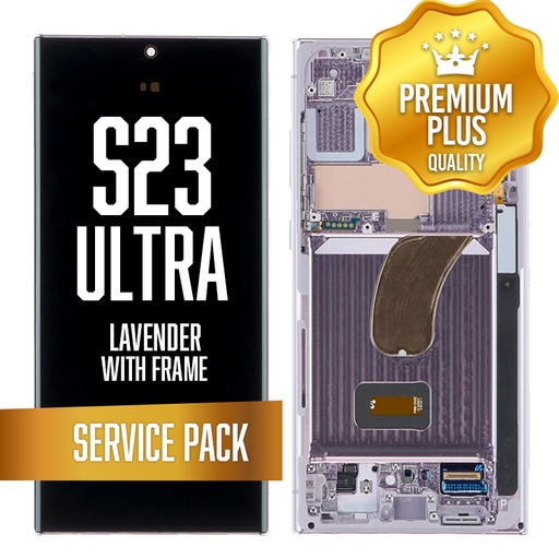 [LCD-S23U-WF-SP-LV] OLED Assembly for Samsung Galaxy S23 Ultra With Frame - Lavender (Service Pack)