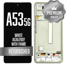 [LCD-A536-WF-WH] LCD with frame for Galaxy A53 5G (A536/2022) - White (Premium/ Refurbished)