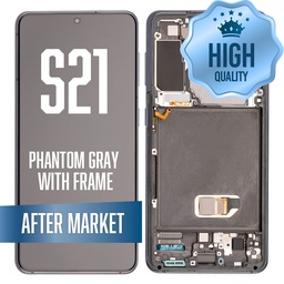 [LCD-S21-WF-HQ-BK] OLED Assembly for Samsung Galaxy S21 / 5G With Frame - Phantom Gray (High Quality - Aftermarket)