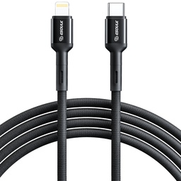 [AC-EC51-CL-BK] Esoulk 10ft Fast Charging Cable C to 8 Pin - Black
