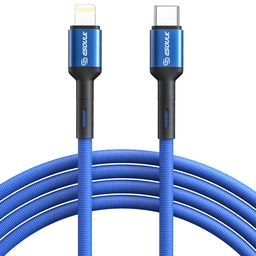 [AC-EC51-CL-BU] Esoulk 10ft Fast Charging Cable C to 8 Pin - Blue