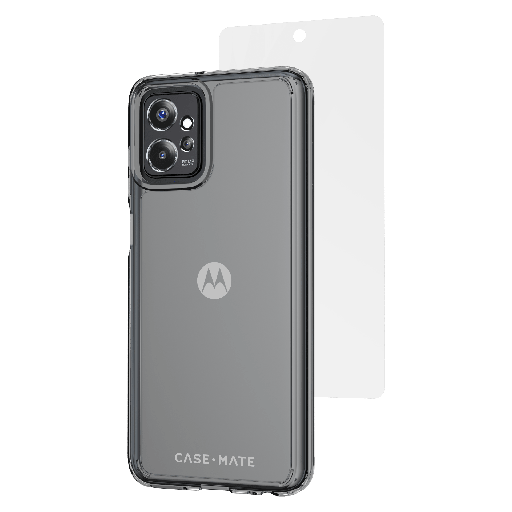 [CM050988] Case-mate - Protection Pack Tough Case And Glass Screen Protector For Motorola Moto G Power 5g 2023 - Clear