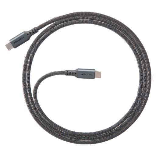 [AC4-STL256511] Ventev - Chargesync Alloy Usb C To Usb C Cable 4ft - Steel