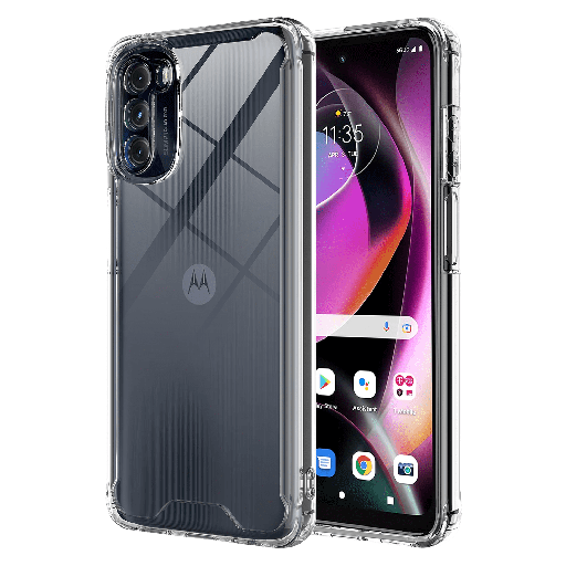 [AA-MOTG5G22-TPUACRYLIC-CLR] Ampd - Tpu  /  Acrylic Hard Shell Case For Motorola Moto G 5g 2022 - Clear