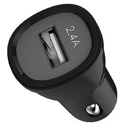 [AA-CAR-SINGLEUSB-HEAD] Ampd - Single Port Car Charger Adapter 5v 2.4a - Black
