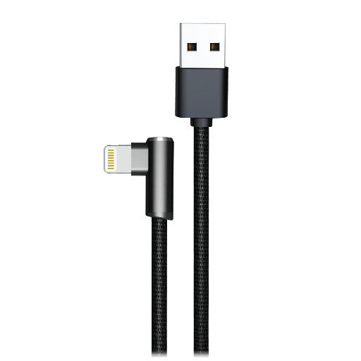 [AA-USB-GAMER-LIGHTNING-BLK] Ampd - 90 Degree Gamer Usb A To Apple Lightning Cable - Black