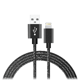 [AA-VOLTPLS-6FTBRAIDED-IOS8PIN-BLK] Ampd - Volt Plus Usb A To Apple Lightning Braided Cable 6ft - Black